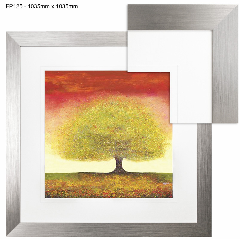 FP125 Wall décor art framed print landscape silver frame